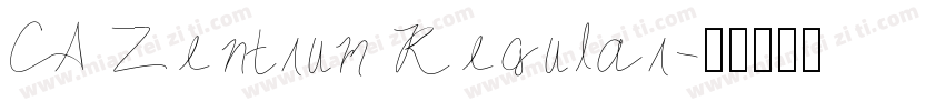 CA Zentrum Regular字体转换
